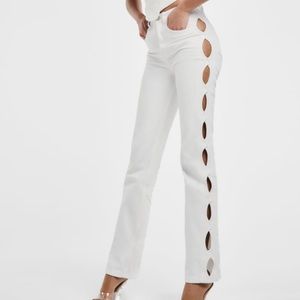 ZARA CUT OUT STRAIGHT JEANS